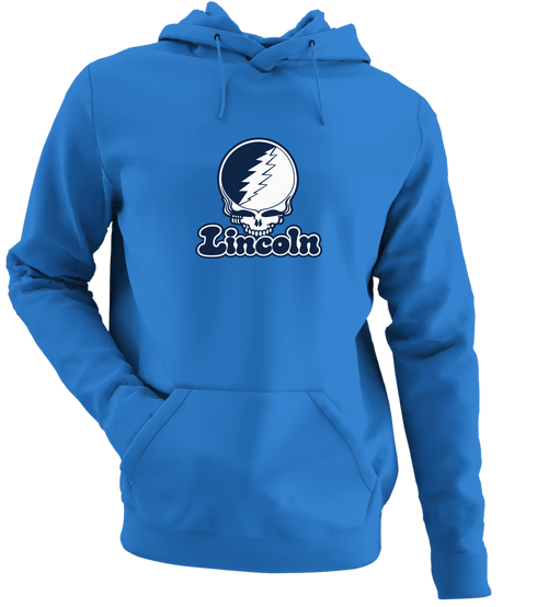 Lincoln Stealie Premium Unisex Hoodie — Design: Lincoln University (MO) — Heather Royal