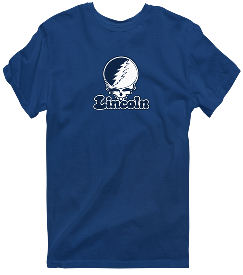 Lincoln Stealie Premium Unisex T-Shirt — Design: Lincoln University (MO) — Navy