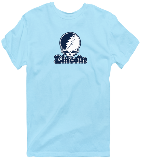 Lincoln Stealie Premium Unisex T-Shirt — Design: Lincoln University (MO) — Light Blue