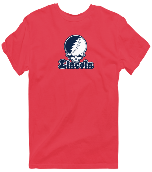 Lincoln Stealie Premium Unisex T-Shirt — Design: Lincoln University (MO) — Heather Red