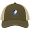 Lincoln Stealie Premium Unisex Trucker Cap — Design: Lincoln University (MO) — Moss/Khaki
