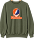 Lincoln Stealie Premium Unisex Crewneck — Design: Lincoln University (PA) — Military Green