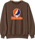 Lincoln Stealie Premium Unisex Crewneck — Design: Lincoln University (PA) — Brown