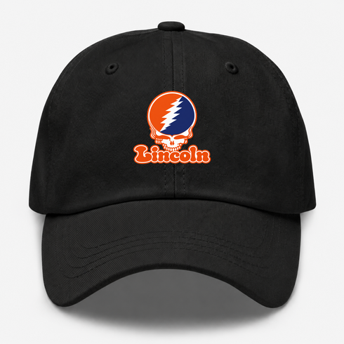 Lincoln Stealie Premium Unisex Dad Hat — Design: Lincoln University (PA) — Black