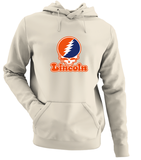 Lincoln Stealie Premium Unisex Hoodie — Design: Lincoln University (PA) — Sand