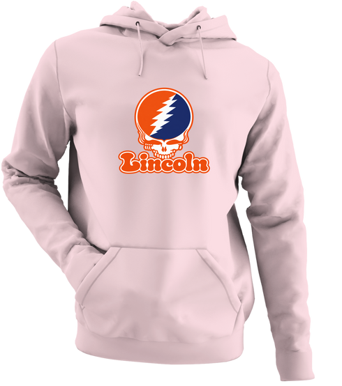 Lincoln Stealie Premium Unisex Hoodie — Design: Lincoln University (PA) — Light Pink