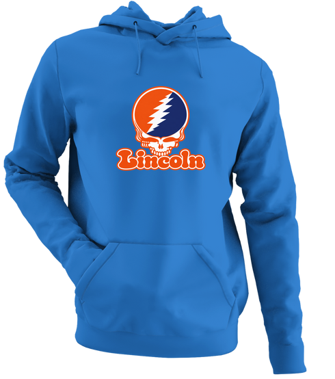 Lincoln Stealie Premium Unisex Hoodie — Design: Lincoln University (PA) — Heather Royal
