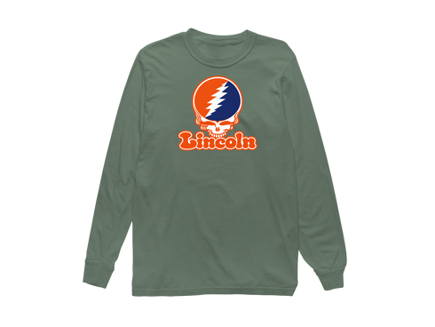 Lincoln Stealie Premium Unisex Long-Sleeve — Design: Lincoln University (PA) — Light Green