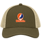 Lincoln Stealie Premium Unisex Trucker Cap — Design: Lincoln University (PA) — Moss/Khaki
