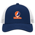 Lincoln Stealie Premium Unisex Trucker Cap — Design: Lincoln University (PA) — Navy/White