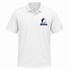 Lincoln Stealie Premium Unisex Polo — Design: Lincoln University (MO) — White