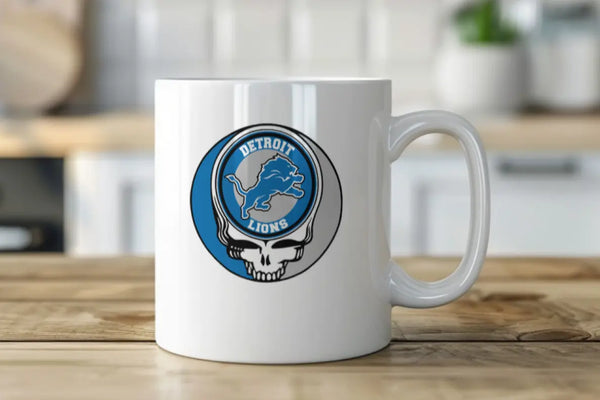 Grateful Dead - Detroit Lions Stealie 15 Ounce Coffee Mug - StealieShop