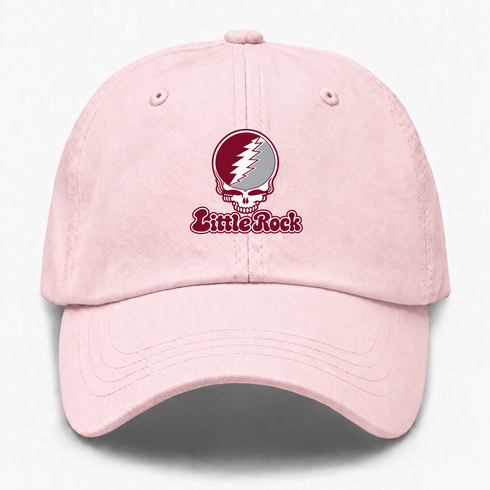 Little Rock Stealie Premium Unisex Dad Hat — Design: Arkansas at Little Rock University of — Pink