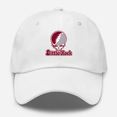 Little Rock Stealie Premium Unisex Dad Hat — Design: Arkansas at Little Rock University of — White