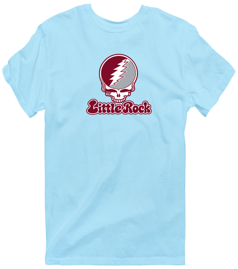 Little Rock Stealie Premium Unisex T-Shirt — Design: Arkansas at Little Rock University of — Light Blue
