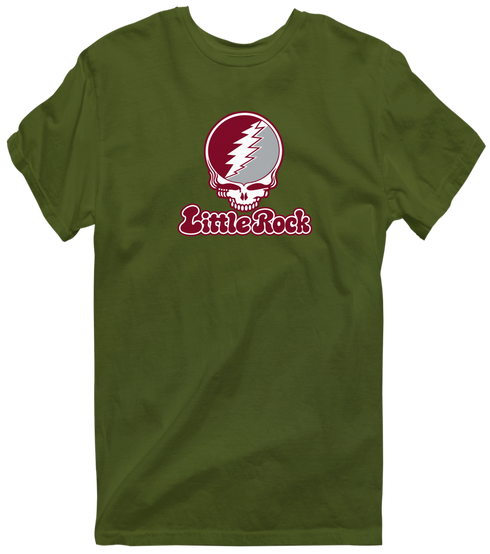 Little Rock Stealie Premium Unisex T-Shirt — Design: Arkansas at Little Rock University of — Military Green