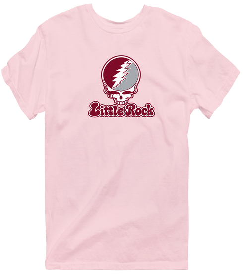 Little Rock Stealie Premium Unisex T-Shirt — Design: Arkansas at Little Rock University of — Light Pink