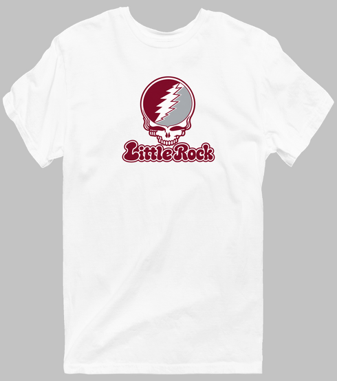 Little Rock Stealie Premium Unisex T-Shirt — Design: Arkansas at Little Rock University of — White