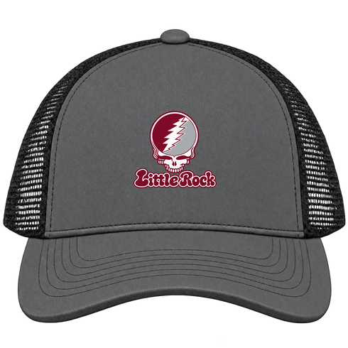 Little Rock Stealie Premium Unisex Trucker Cap — Design: Arkansas at Little Rock University of — Charcoal/Black