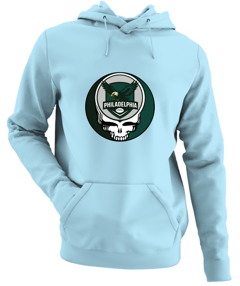 Philadelphia Football - Premium Grateful Dead Hoodie - Light Blue - 1