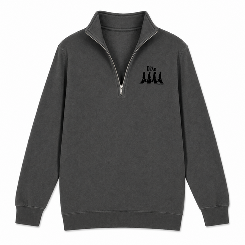 Jerry Road - Life is dead.® - Premium Grateful Dead Quarter-Zip Pullover - Charcoal - 6