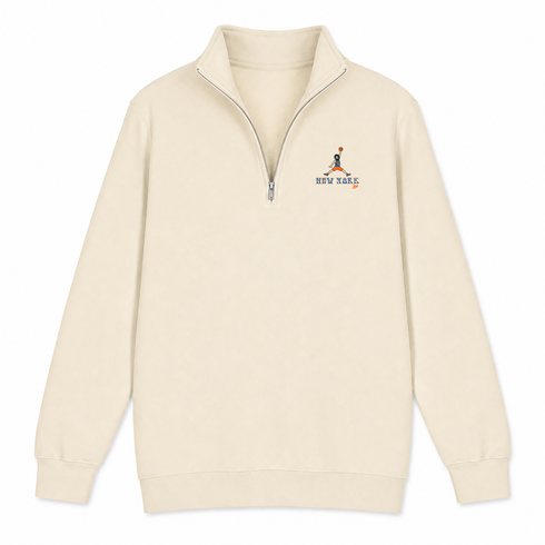New York Knick - Air Jerry - Premium Grateful Dead Quarter-Zip Pullover - Sand - 1