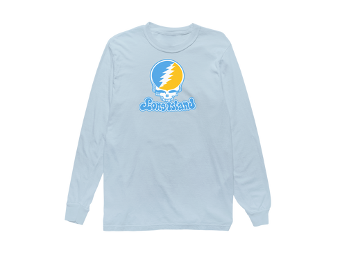Long Island Stealie Premium Unisex Long-Sleeve — Design: Long Island University — Chambray