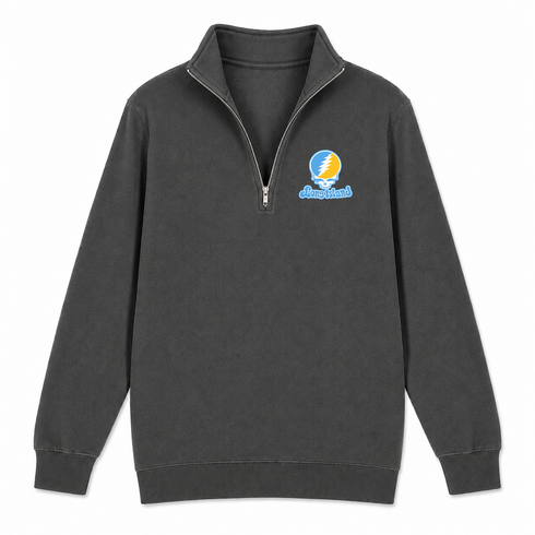 Long Island Stealie Premium Unisex Quarter-Zip — Design: Long Island University — Charcoal