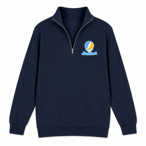 Long Island Stealie Premium Unisex Quarter-Zip — Design: Long Island University — Navy