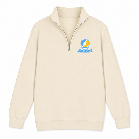 Long Island Stealie Premium Unisex Quarter-Zip — Design: Long Island University — Sand