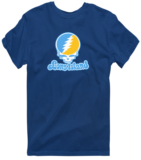 Long Island Stealie Premium Unisex T-Shirt — Design: Long Island University — Navy