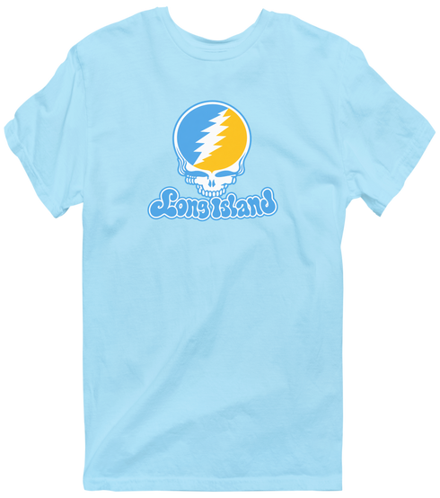 Long Island Stealie Premium Unisex T-Shirt — Design: Long Island University — Light Blue
