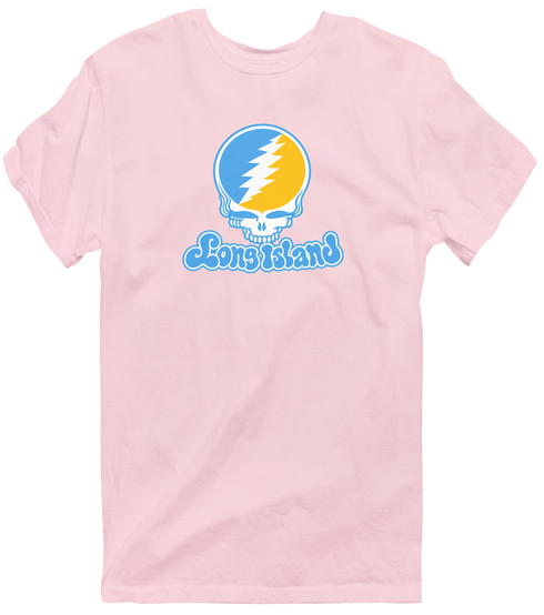Long Island Stealie Premium Unisex T-Shirt — Design: Long Island University — Light Pink