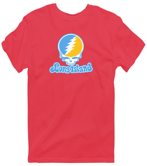 Long Island Stealie Premium Unisex T-Shirt — Design: Long Island University — Heather Red