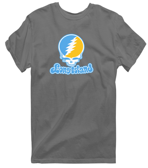 Long Island Stealie Premium Unisex T-Shirt — Design: Long Island University — Charcoal