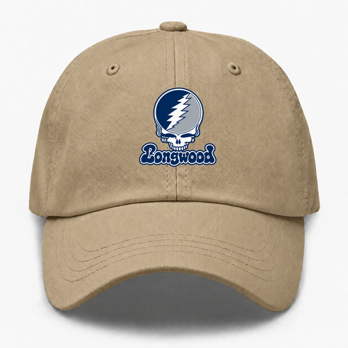Longwood Stealie Premium Unisex Dad Hat — Design: Longwood University — Khaki