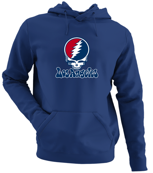 Los Angeles Baseball Stealie Grateful Dead Hoodie — Los Angeles Angels — Navy