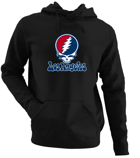 Los Angeles Baseball Stealie Grateful Dead Hoodie — Los Angeles Angels — Black