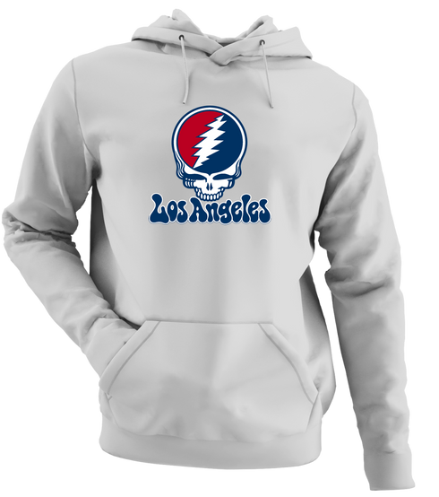 Los Angeles Baseball Stealie Grateful Dead Hoodie — Los Angeles Angels — Sport Grey