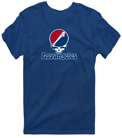 Los Angeles Baseball Stealie Grateful Dead T-Shirt — Los Angeles Angels — Navy