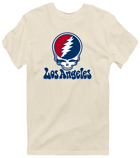 Los Angeles Baseball Stealie Grateful Dead T-Shirt — Los Angeles Angels — Sand