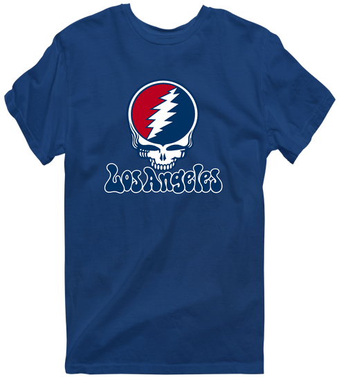 Los Angeles Baseball Stealie Grateful Dead T-Shirt — Los Angeles Angels — Navy