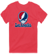 Los Angeles Baseball Stealie Grateful Dead T-Shirt — Los Angeles Angels — Heather Red