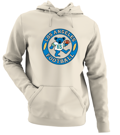Los Angeles Football Dancing Bear Premium Hoodie — Los Angeles Chargers — Sand