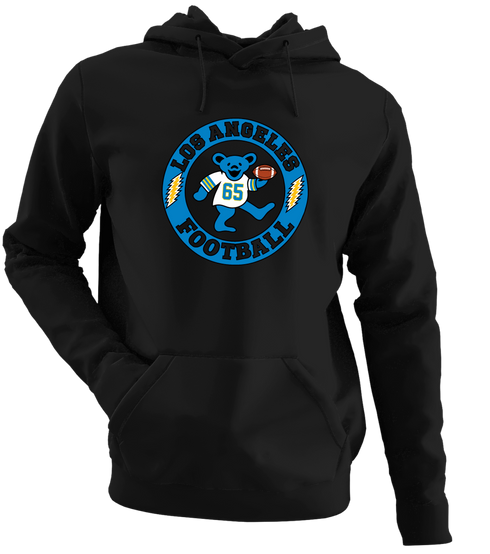 Los Angeles Football Dancing Bear Premium Hoodie — Los Angeles Chargers — Black