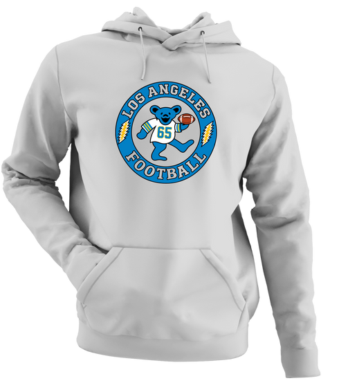 Los Angeles Football Dancing Bear Premium Hoodie — Los Angeles Chargers — Sport Grey