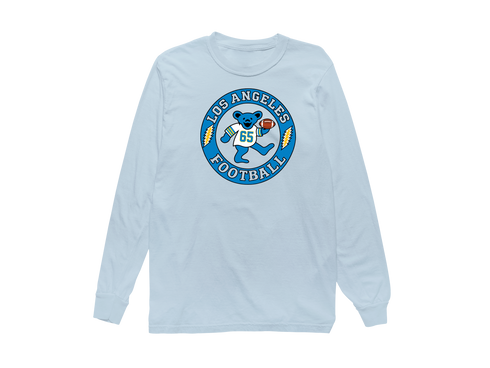 Los Angeles Football Dancing Bear Premium Long-Sleeve — Los Angeles Chargers — Chambray