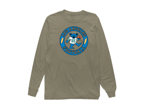 Los Angeles Football Dancing Bear Premium Long-Sleeve — Los Angeles Chargers — Sandstone