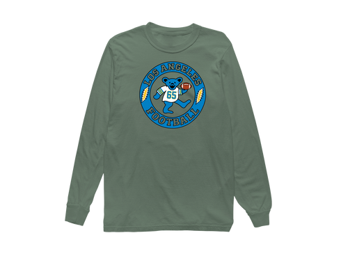 Los Angeles Football Dancing Bear Premium Long-Sleeve — Los Angeles Chargers — Light Green