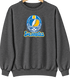 Los Angeles Helmet Stealie Premium Unisex Crewneck — Los Angeles Chargers — Dark Heather